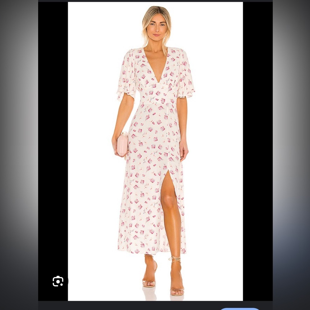 AFRM Zelda Maxi Dress in Blanc Blush Floral- L
